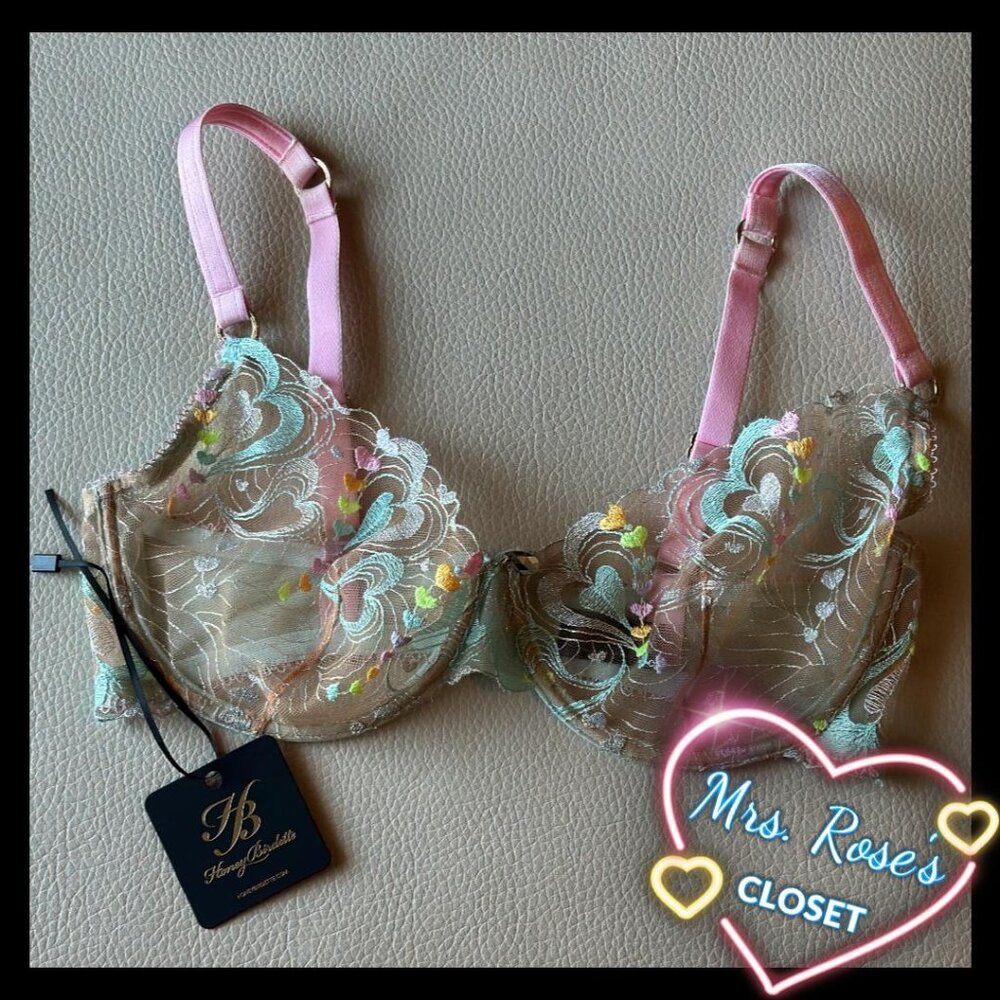 Honey Birdette Candy Aquamarine Size US 34DDD/F,  Aus 12E, UK 34E, EU 75F